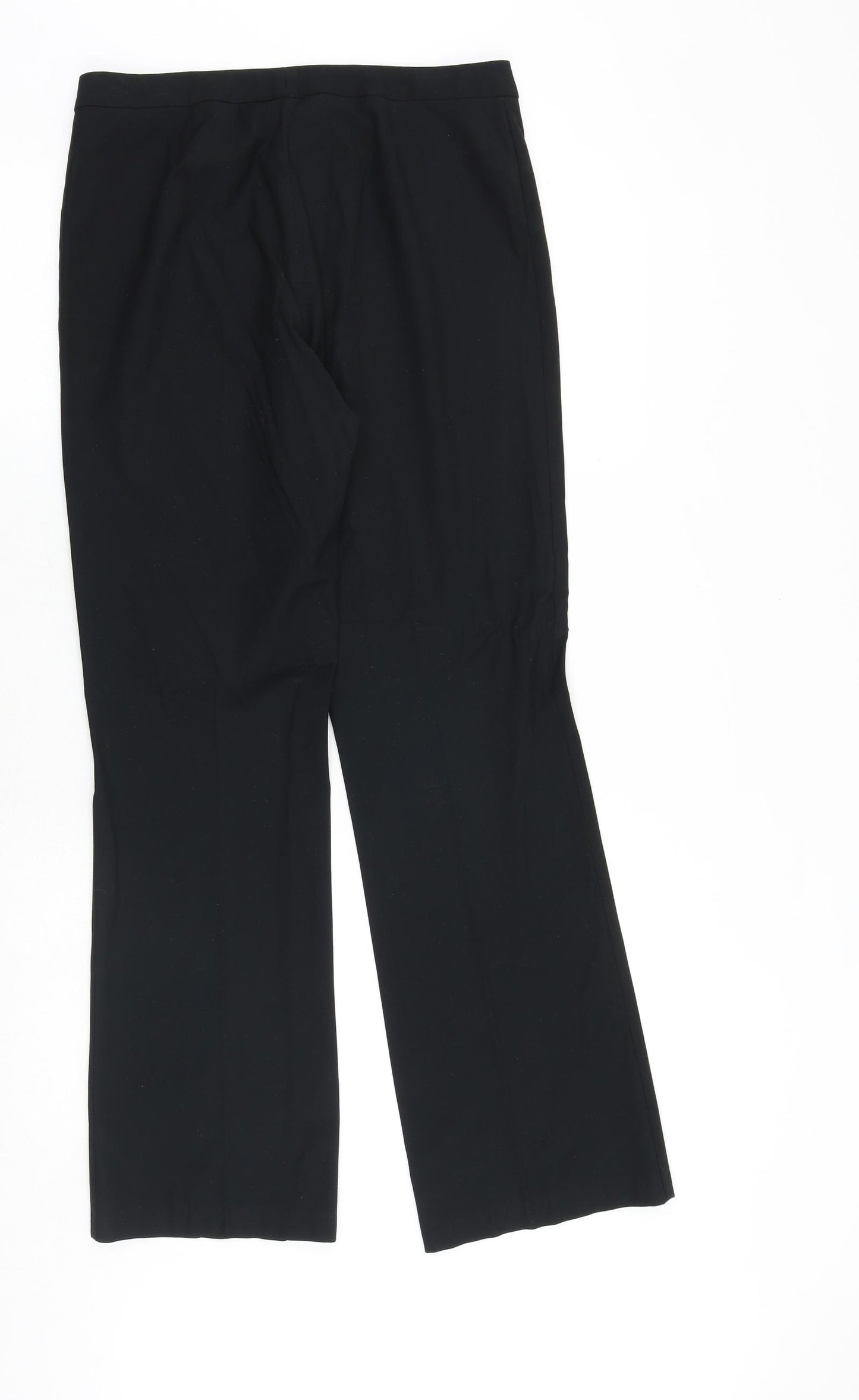 Marks and Spencer Womens Black Polyester Dress Pants Trousers Size 10 Regular Zip
