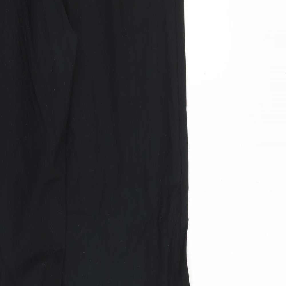Marks and Spencer Womens Black Polyester Dress Pants Trousers Size 10 Regular Zip