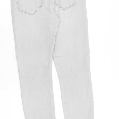 VILA Womens Grey Cotton Skinny Jeans Size 30 in Regular Zip