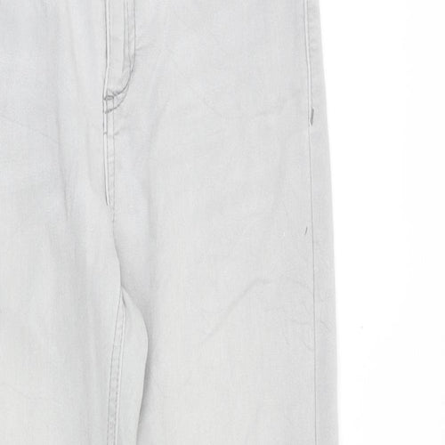 VILA Womens Grey Cotton Skinny Jeans Size 30 in Regular Zip