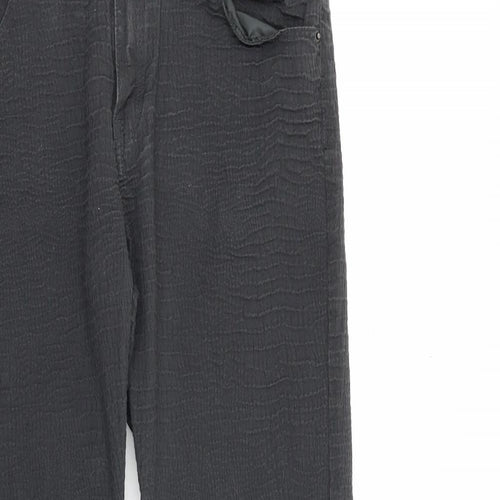 H&M Womens Grey Cotton Skinny Jeans Size 12 Regular Zip