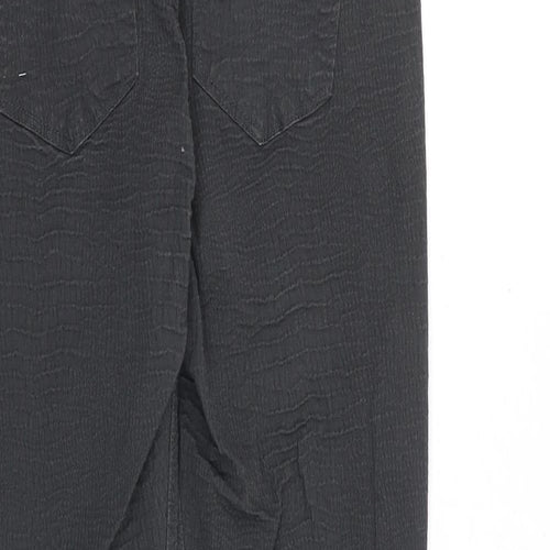 H&M Womens Grey Cotton Skinny Jeans Size 12 Regular Zip
