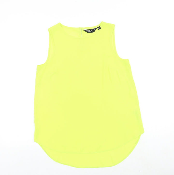 Dorothy Perkins Womens Green Polyester Basic Tank Size 10 Round Neck