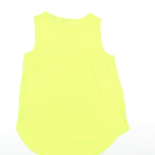 Dorothy Perkins Womens Green Polyester Basic Tank Size 10 Round Neck