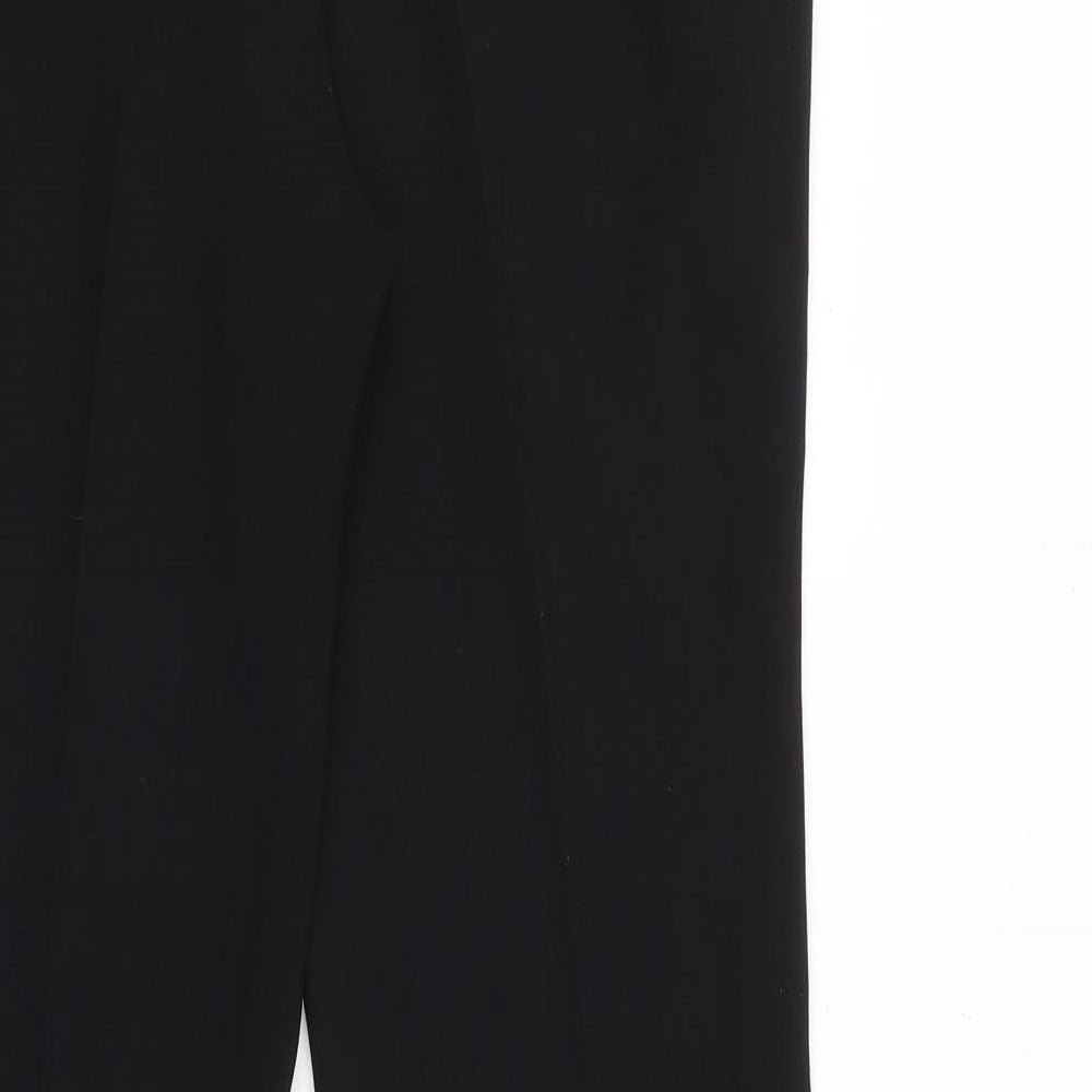 Zara Womens Black Polyester Dress Pants Trousers Size S Regular Zip