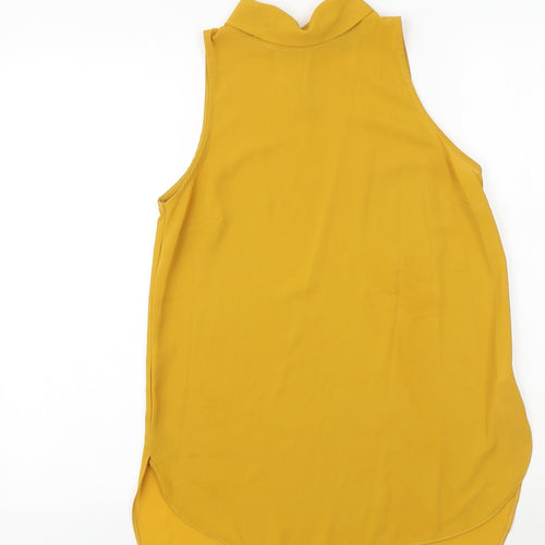 New Look Womens Yellow Polyester Basic Tank Size 8 Halter