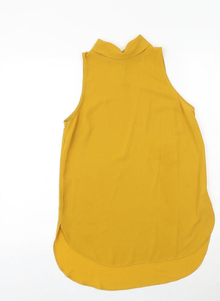 New Look Womens Yellow Polyester Basic Tank Size 8 Halter