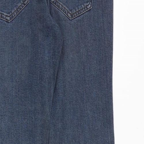 ASOS Womens Blue Cotton Straight Jeans Size 28 in Regular Zip
