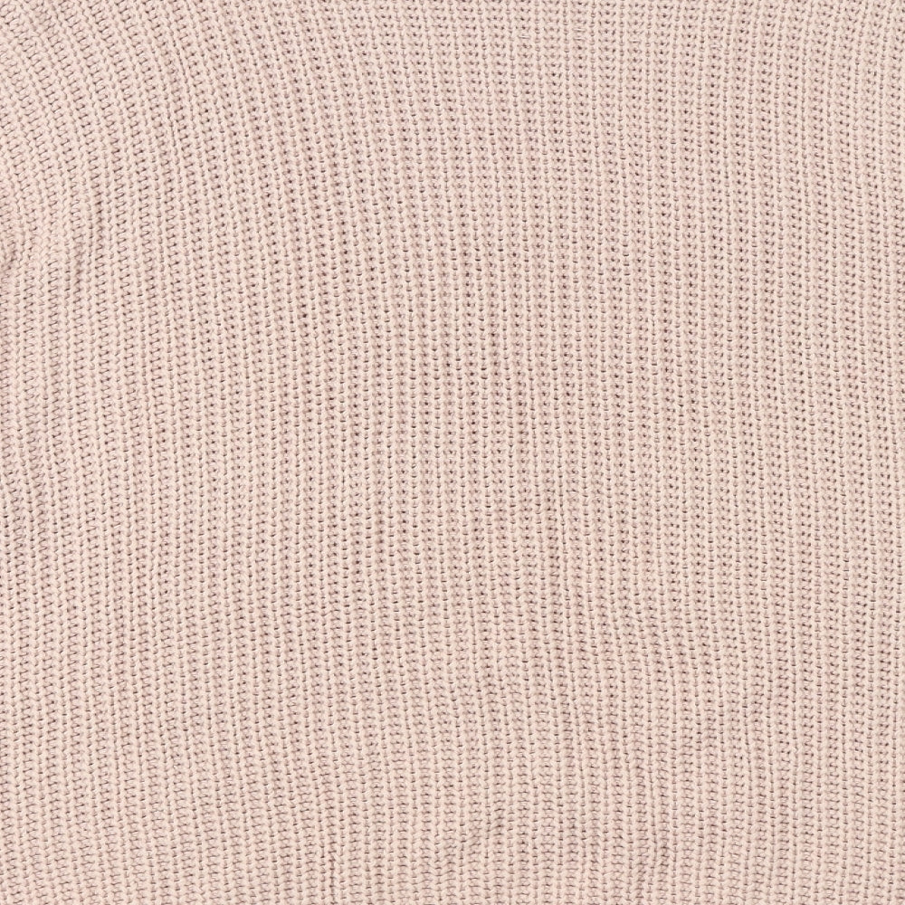 Lottie Loves Womens Pink Round Neck Acrylic Pullover Jumper Size 20