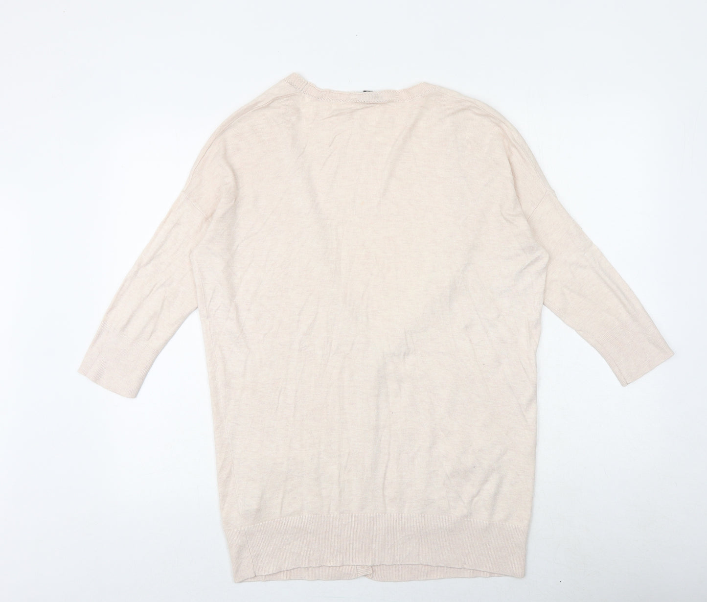 Topshop Womens Pink V-Neck Viscose Cardigan Jumper Size 10