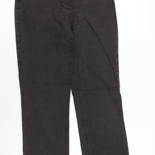 Gerry Weber Womens Grey Cotton Straight Jeans Size 28 in Regular Zip