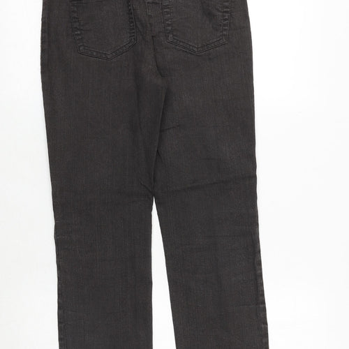 Gerry Weber Womens Grey Cotton Straight Jeans Size 28 in Regular Zip