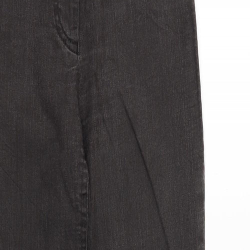 Gerry Weber Womens Grey Cotton Straight Jeans Size 28 in Regular Zip