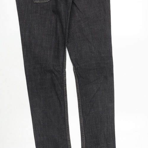 Stradivarius Womens Grey Cotton Skinny Jeans Size 10 Regular Zip