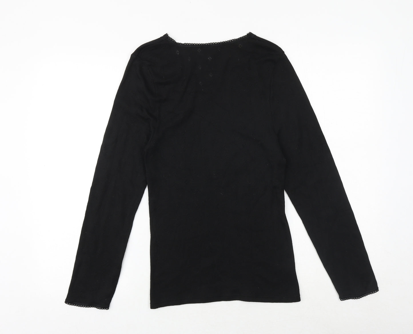 Shapeley Figures Womens Black Viscose Basic T-Shirt Size 20 Round Neck