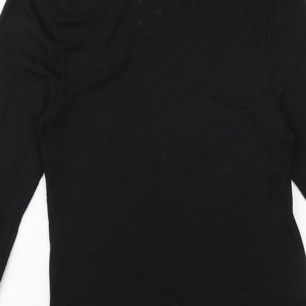 Shapeley Figures Womens Black Viscose Basic T-Shirt Size 20 Round Neck