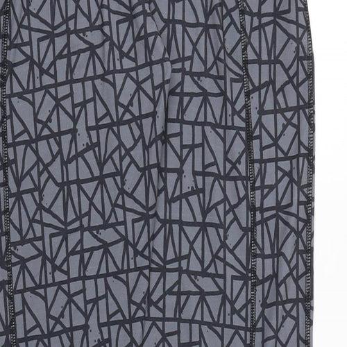 mamas & papas Womens Grey Geometric Polyester Jogger Leggings Size 35 in