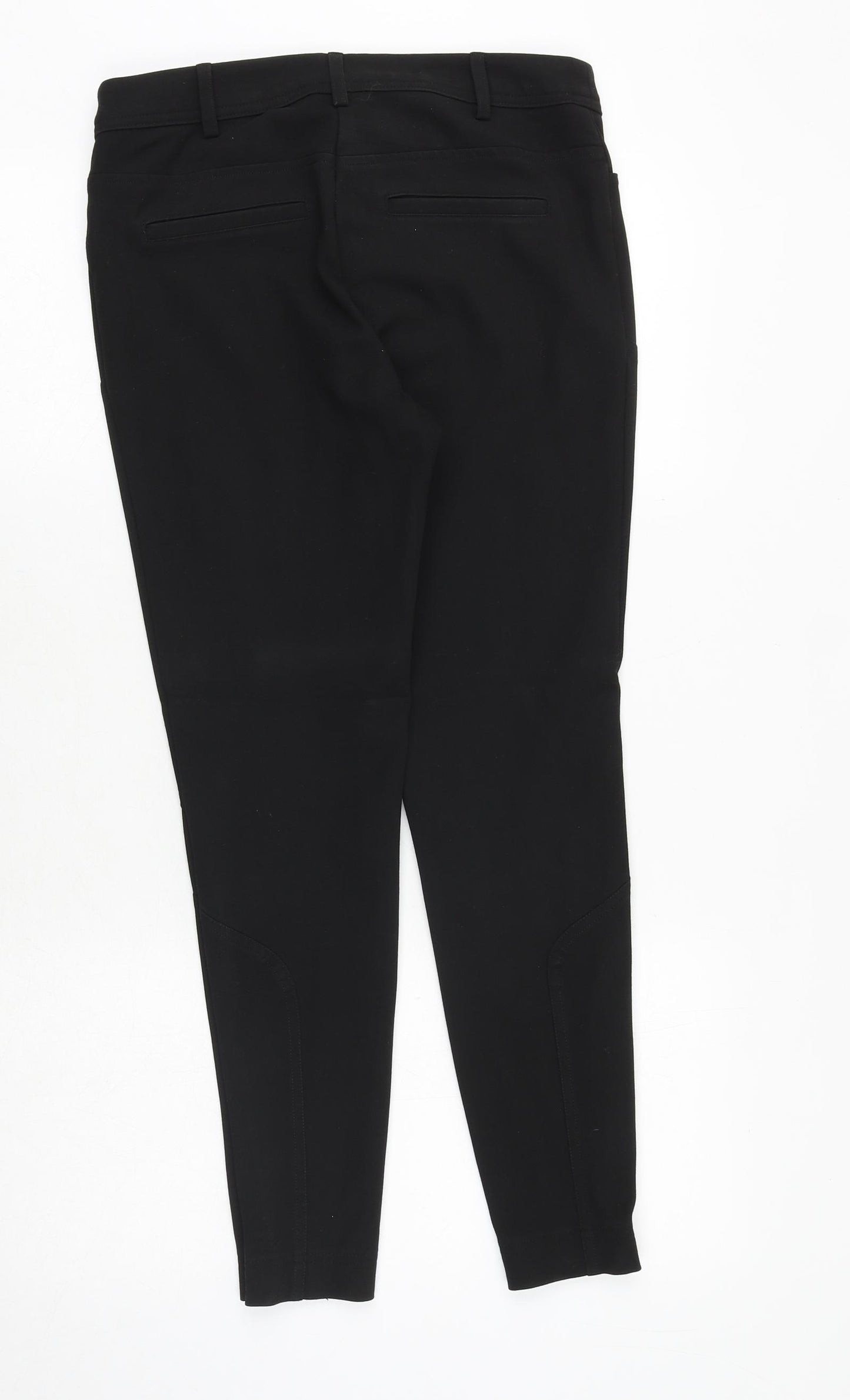 NEXT Womens Black Viscose Dress Pants Trousers Size 10 Regular Zip