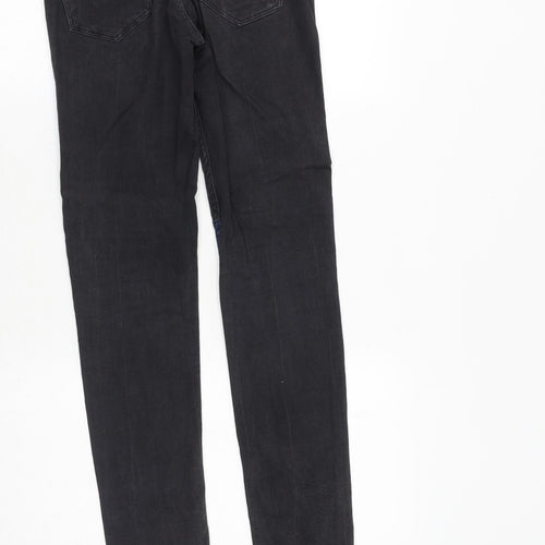 H&M Womens Black Cotton Skinny Jeans Size 27 in Regular Zip