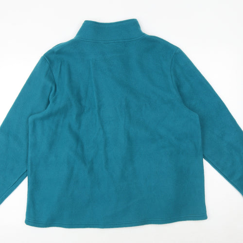 Anna De Lancay Womens Blue Polyester Full Zip Sweatshirt Size L Zip