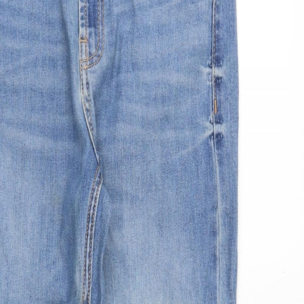 Old Navy Womens Blue Cotton Straight Jeans Size 28 in Regular Zip