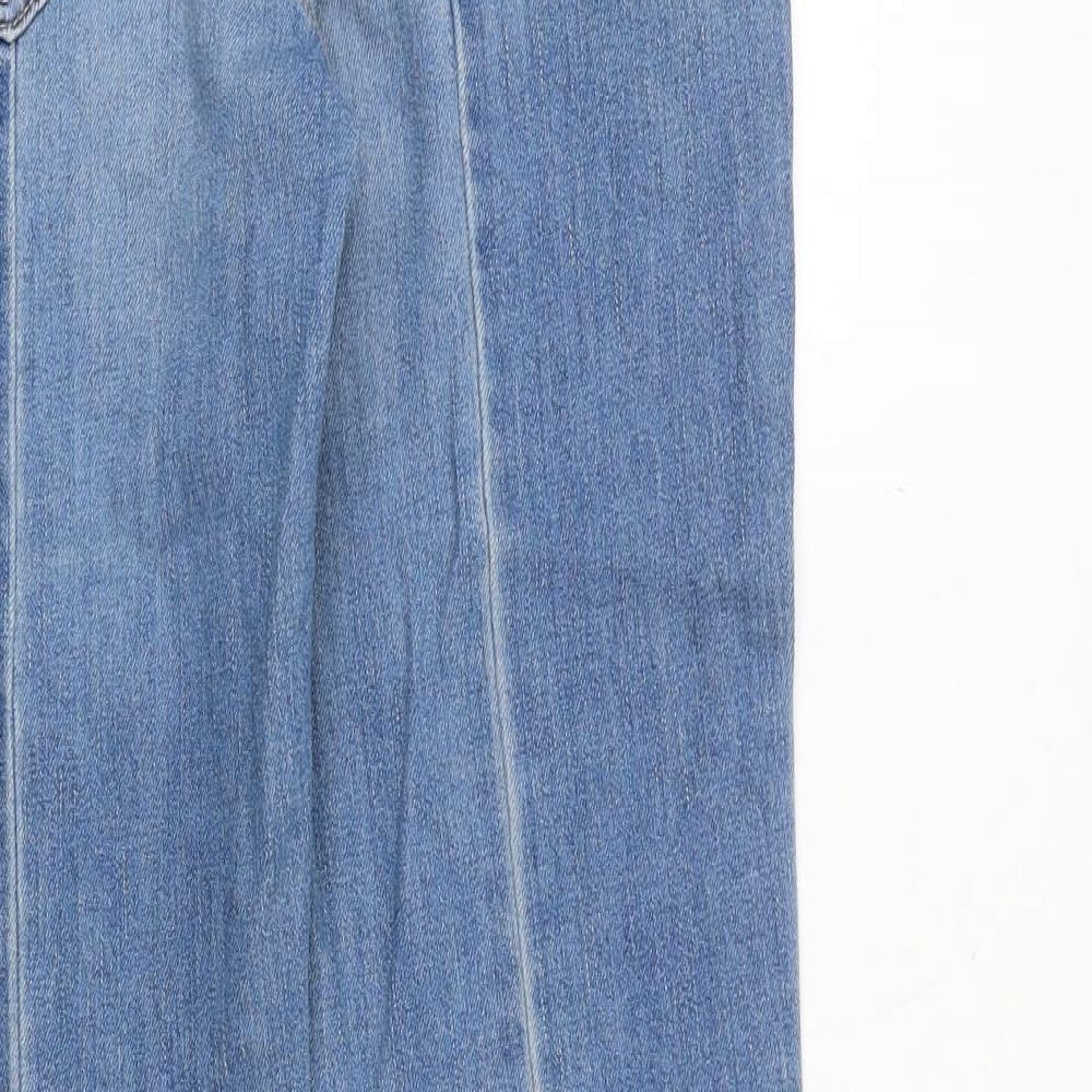 Old Navy Womens Blue Cotton Straight Jeans Size 28 in Regular Zip