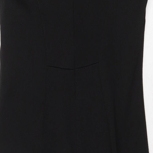 TFNC Womens Black Polyester A-Line Size L Round Neck Zip