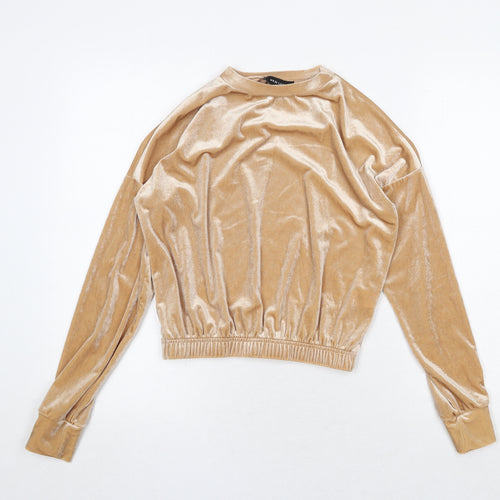 New Look Womens Beige Polyester Pullover Sweatshirt Size 6 Pullover
