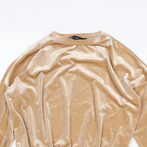 New Look Womens Beige Polyester Pullover Sweatshirt Size 6 Pullover