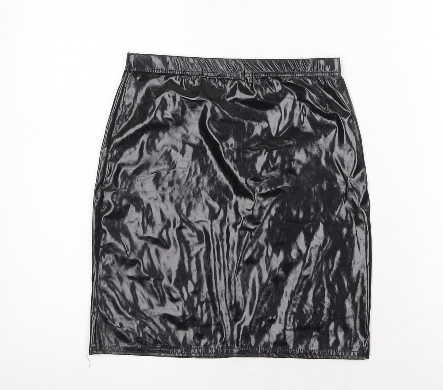 PRETTYLITTLETHING Womens Black Polyester Bandage Skirt Size 6