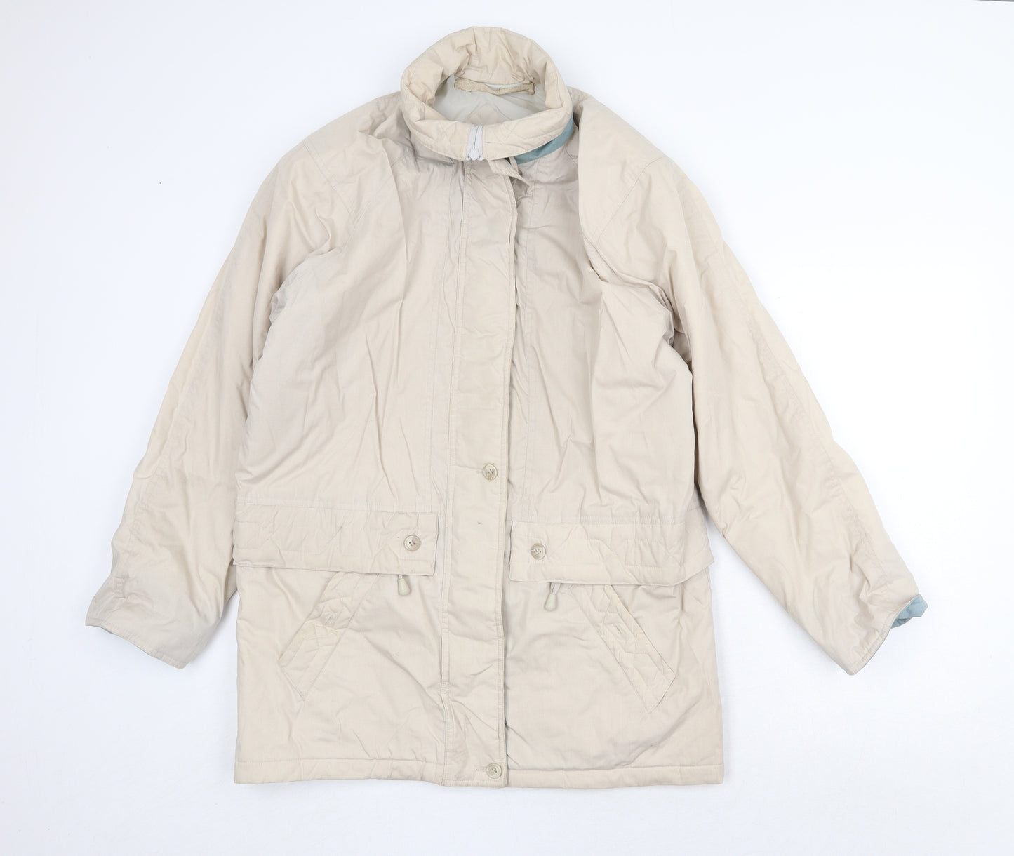Compliments Womens Beige Jacket Size 12 Zip