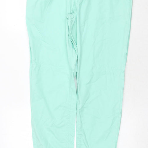 ORSAY Womens Green Cotton Trousers Size 14 Regular Zip