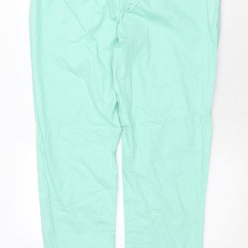 ORSAY Womens Green Cotton Trousers Size 14 Regular Zip