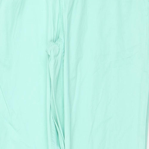 ORSAY Womens Green Cotton Trousers Size 14 Regular Zip