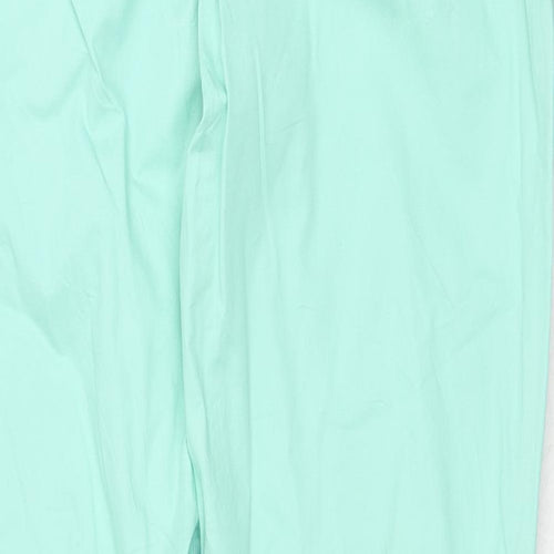 ORSAY Womens Green Cotton Trousers Size 14 Regular Zip
