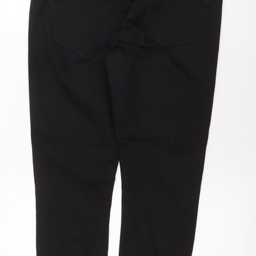 Boohoo Womens Black Cotton Straight Jeans Size 8 Regular
