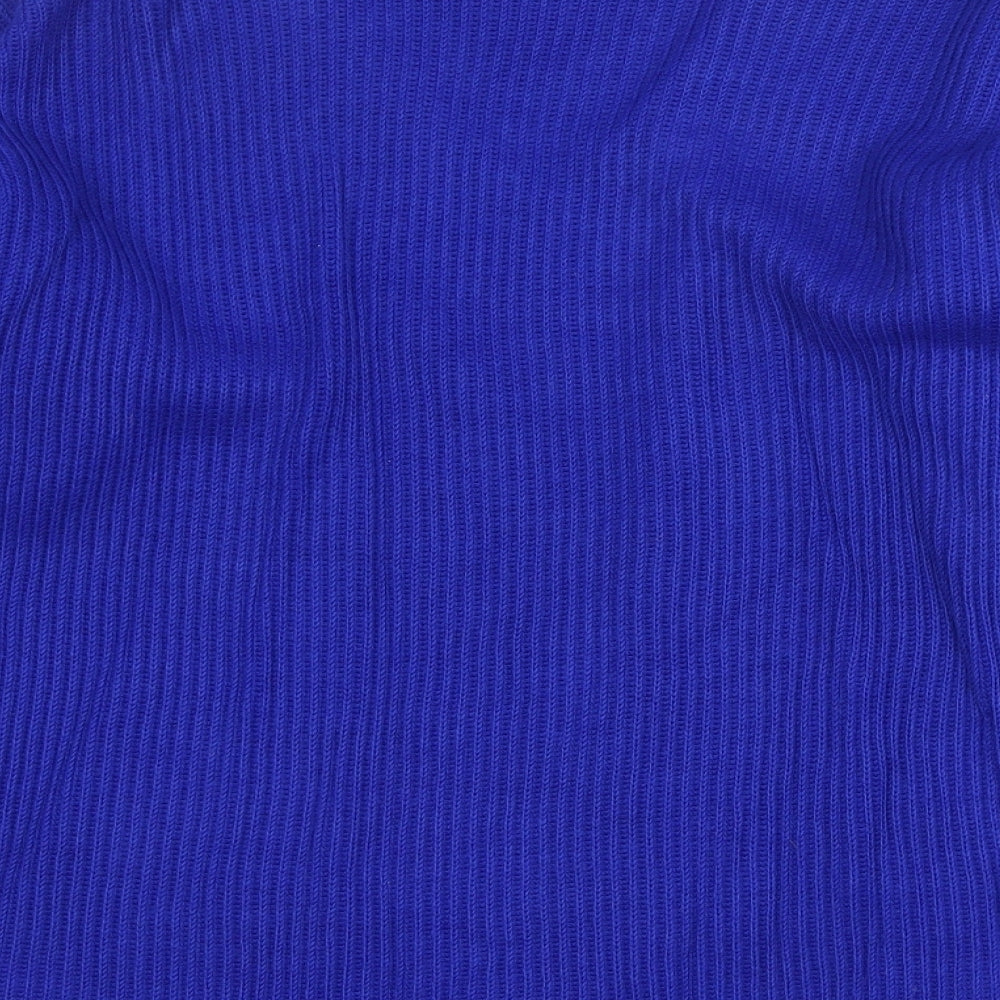 ITEMS Girls Blue V-Neck Acrylic Pullover Jumper Size 11-12 Years Pullover