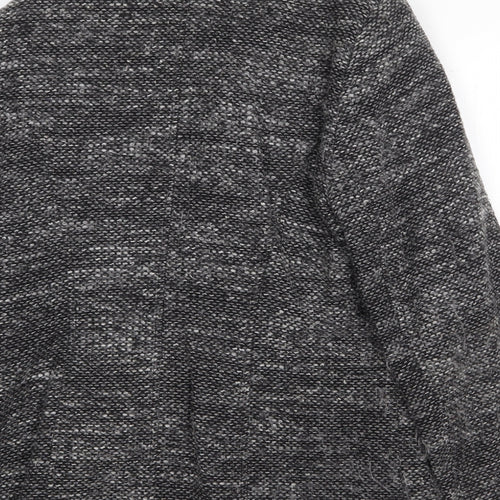 BHS Womens Grey Geometric Jacket Size 14 Button