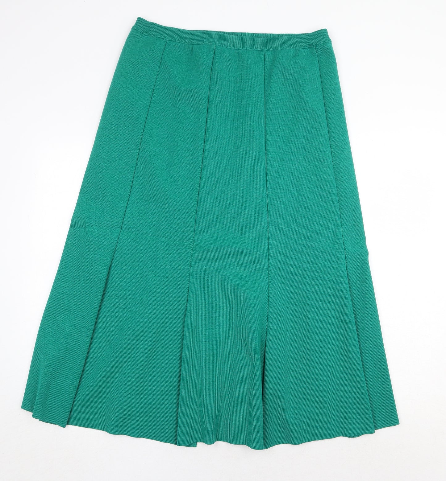Woolmark Womens Green Wool Swing Skirt Size 16