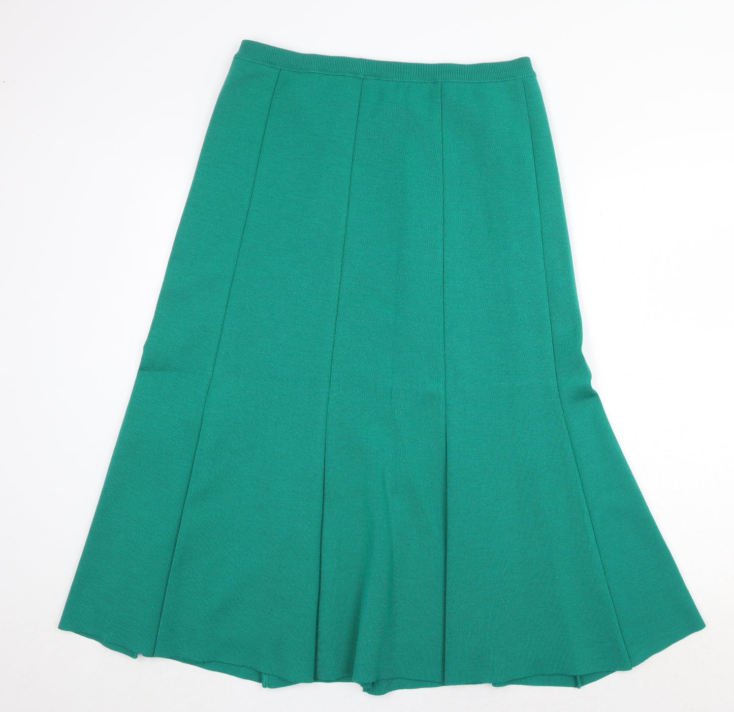 Woolmark Womens Green Wool Swing Skirt Size 16