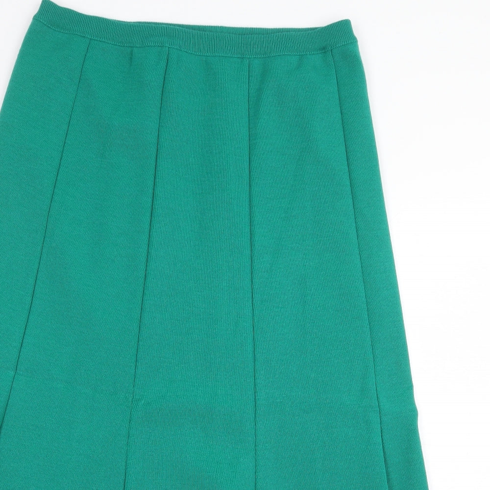 Woolmark Womens Green Wool Swing Skirt Size 16