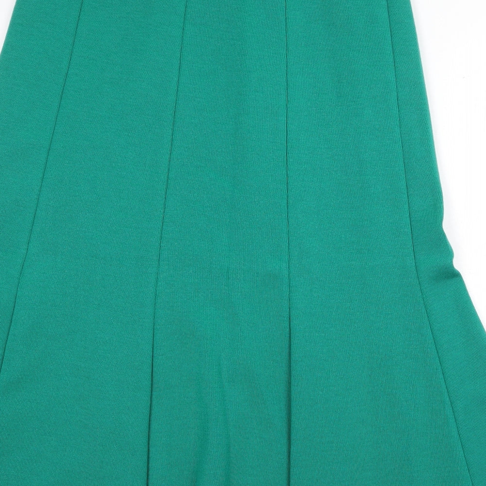 Woolmark Womens Green Wool Swing Skirt Size 16