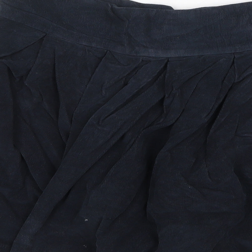 Zara Womens Blue Cotton Skater Skirt Size 8 Button
