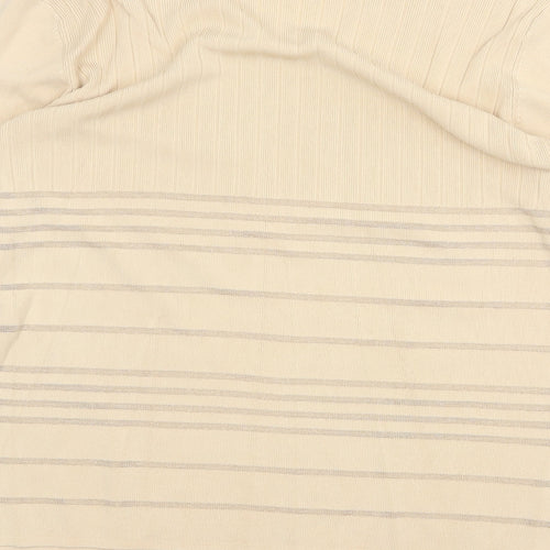 Casamia Womens Beige V-Neck Acrylic Pullover Jumper Size S