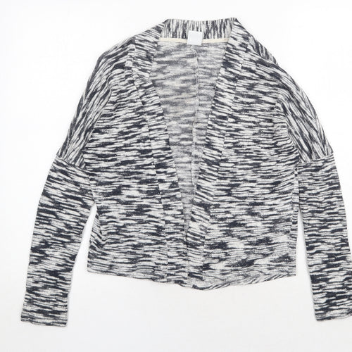 Vera Moda Womens Grey V-Neck Herringbone Cotton Cardigan Jumper Size S