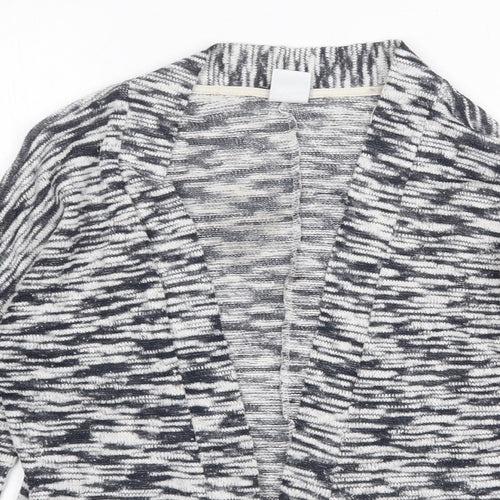 Vera Moda Womens Grey V-Neck Herringbone Cotton Cardigan Jumper Size S