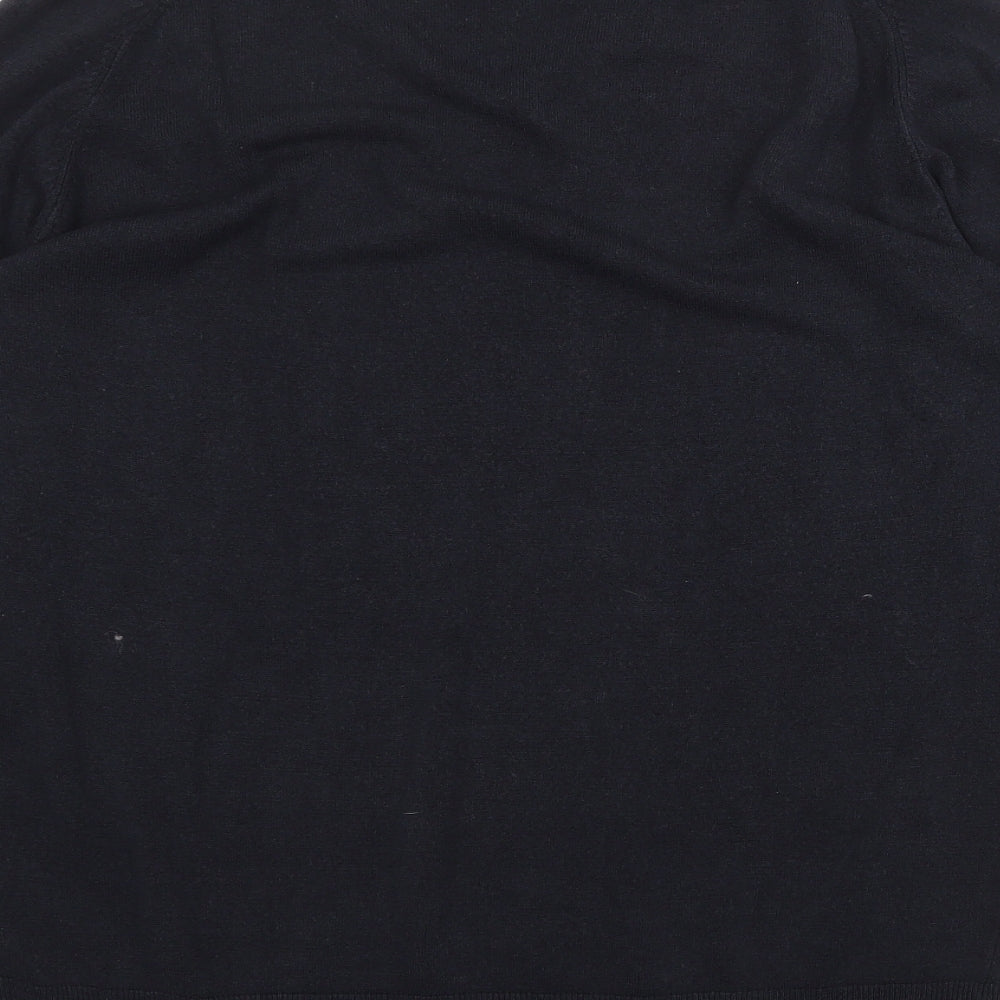 Marks and Spencer Womens Blue V-Neck Acrylic Pullover Jumper Size L