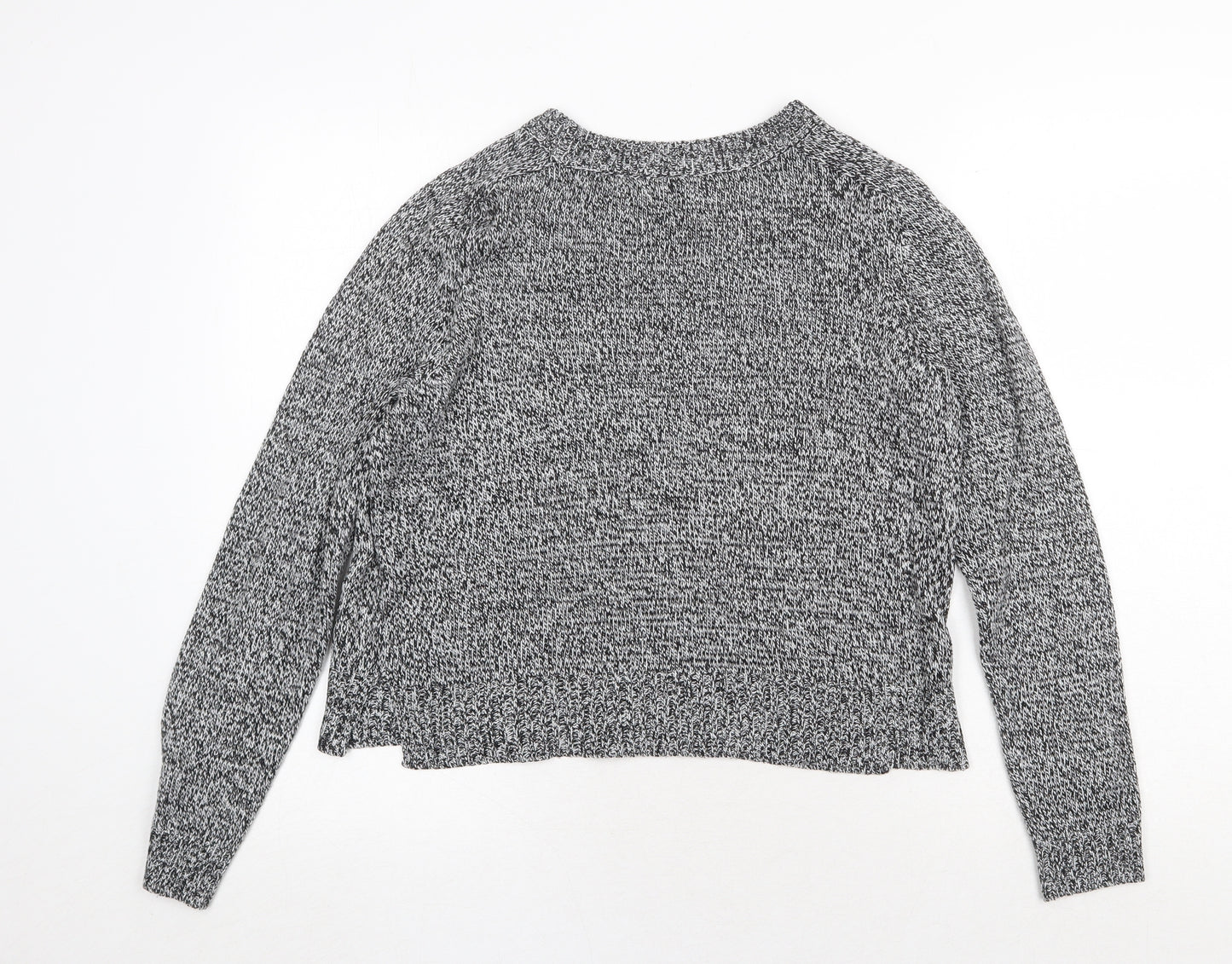 H&M Womens Grey Round Neck Acrylic Pullover Jumper Size S