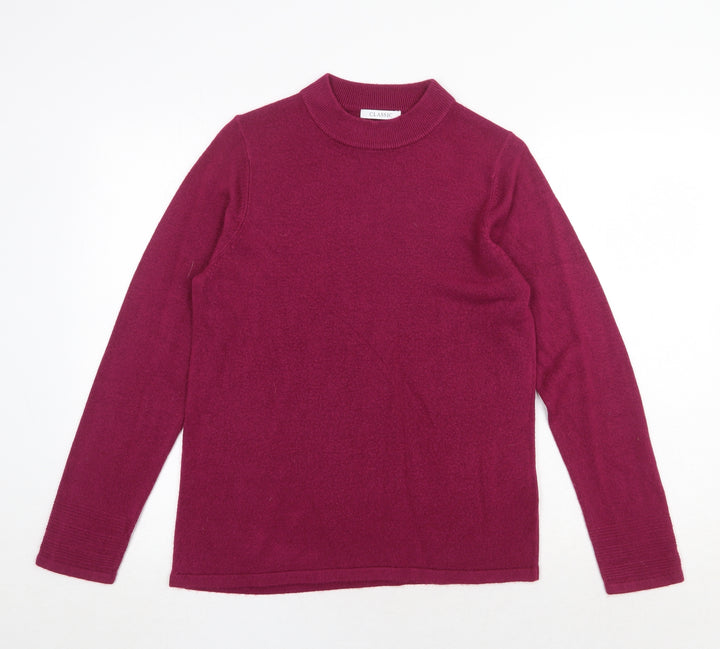 Marks and Spencer Womens Purple Round Neck Acrylic Pullover Jumper Size 12