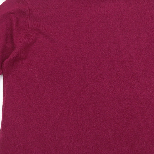 Marks and Spencer Womens Purple Round Neck Acrylic Pullover Jumper Size 12